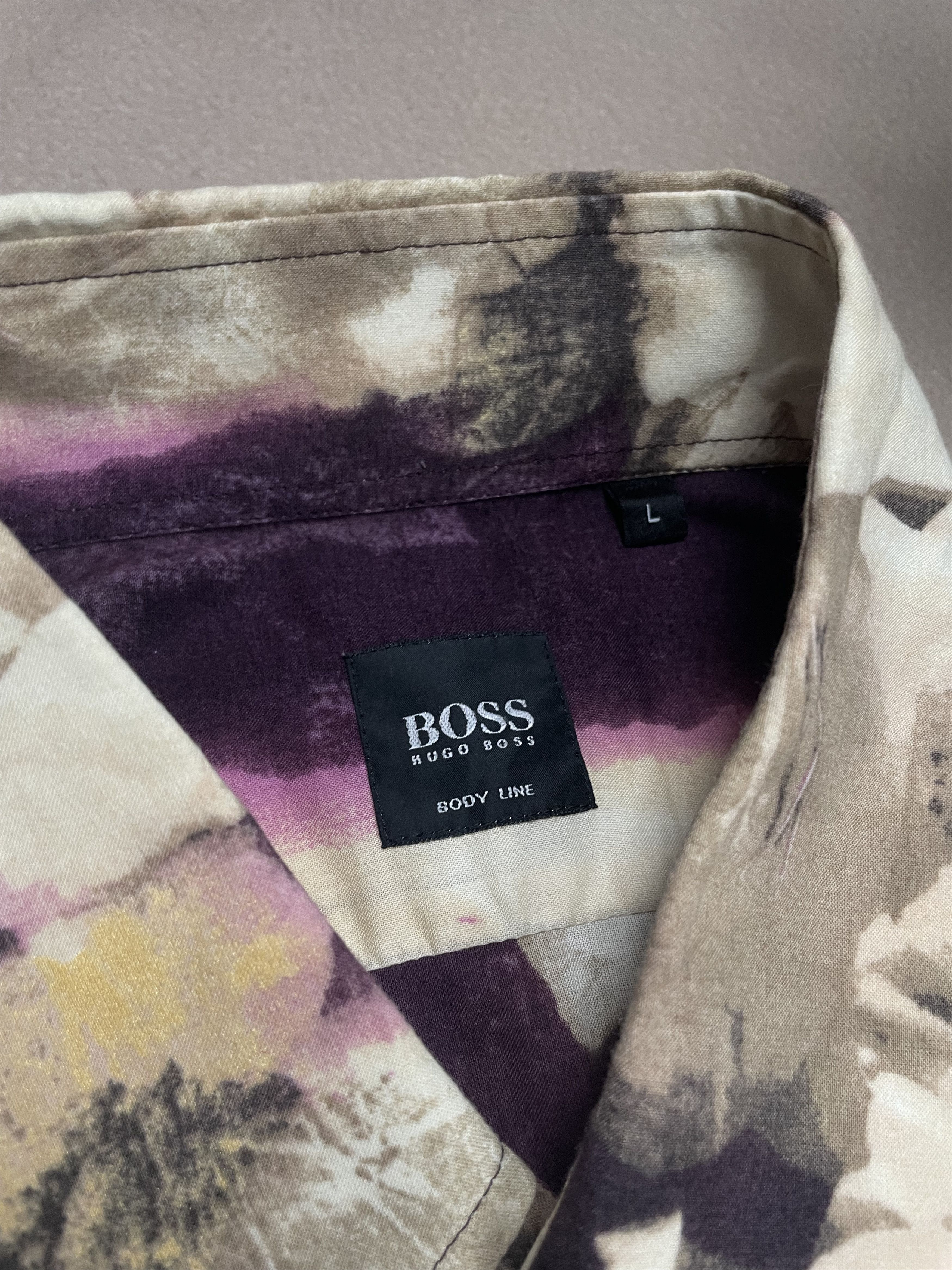 Hugo Boss Hugo Boss Black Label Casual Long Sleeve Print Shirts Size L Size US L / EU 52-54 / 3 - 3 Thumbnail