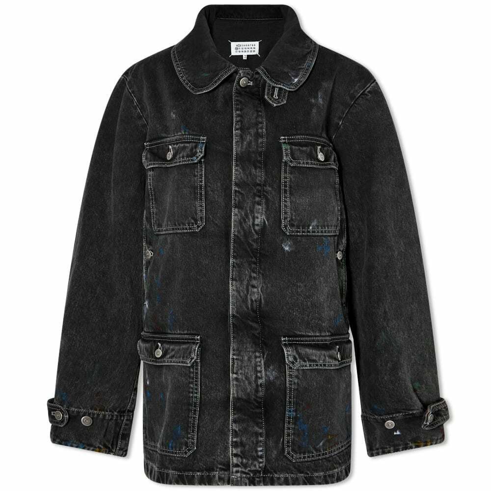 Maison Margiela o1y0625 Denim Jacket in Black Size S / US 4 / IT 40 - 1 Thumbnail