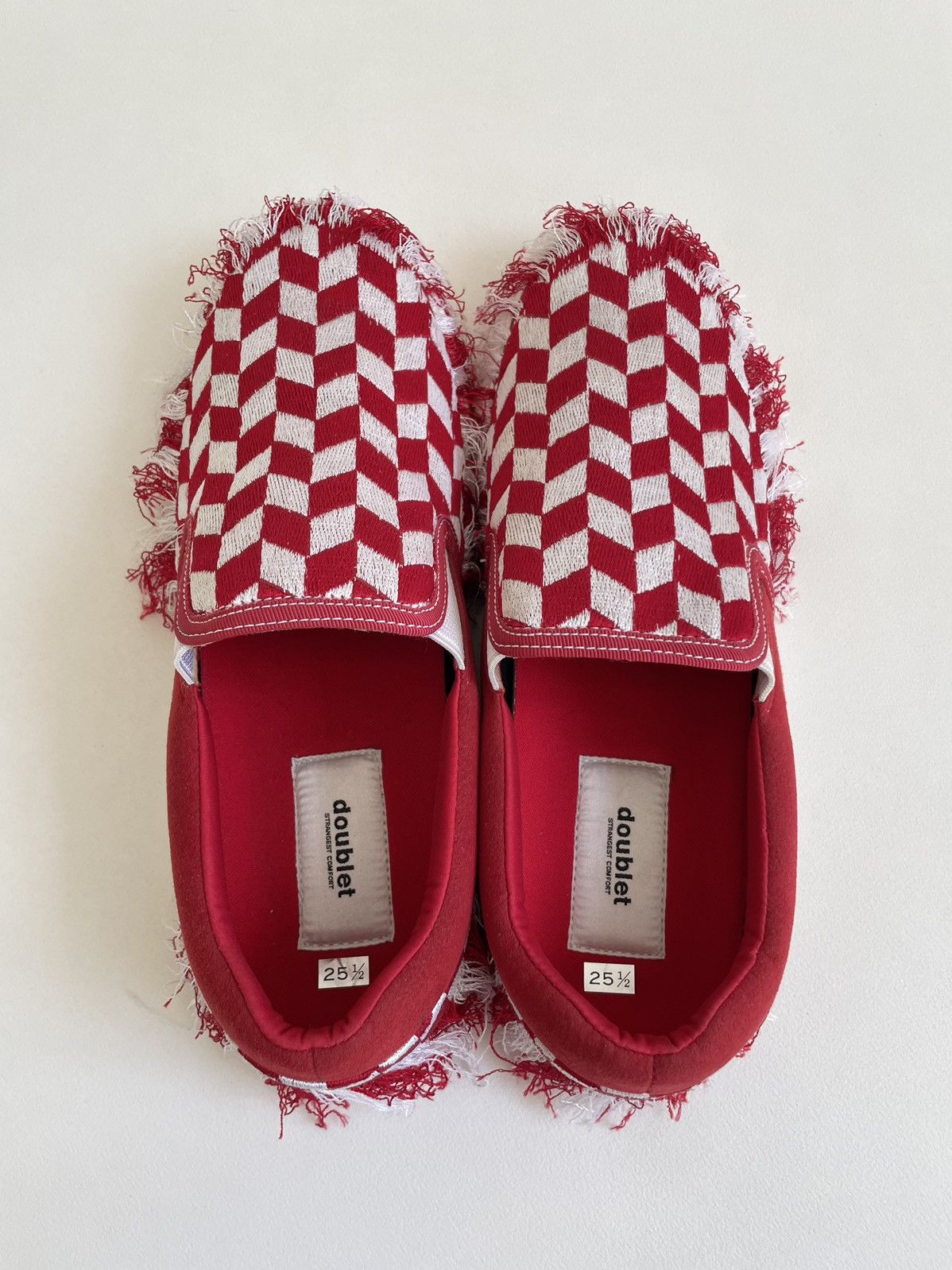 Doublet Tasseled Woven Check Slip On Sneakers Size US 8 / EU 41 - 8 Thumbnail