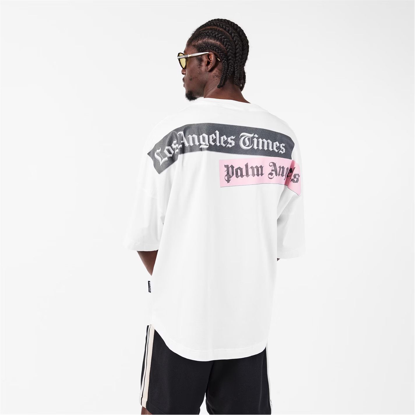 Palm Angels o1g2r1mq0426 PA LA Times Oversized T-Shirt in White Size US S / EU 44-46 / 1 - 4 Thumbnail