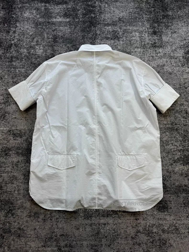 Acne Studios Acne Studios White Pocket Short Sleeve Shirt Size 4XL / US 24-26 - 2 Thumbnail