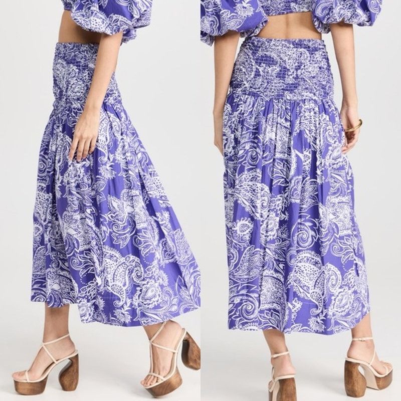 Mara Hoffman Mara Hoffman 2 Piece Set Pier Top Nicole Skirt Smocked XXS Size 25" / US 0 / IT 36 - 14 Thumbnail
