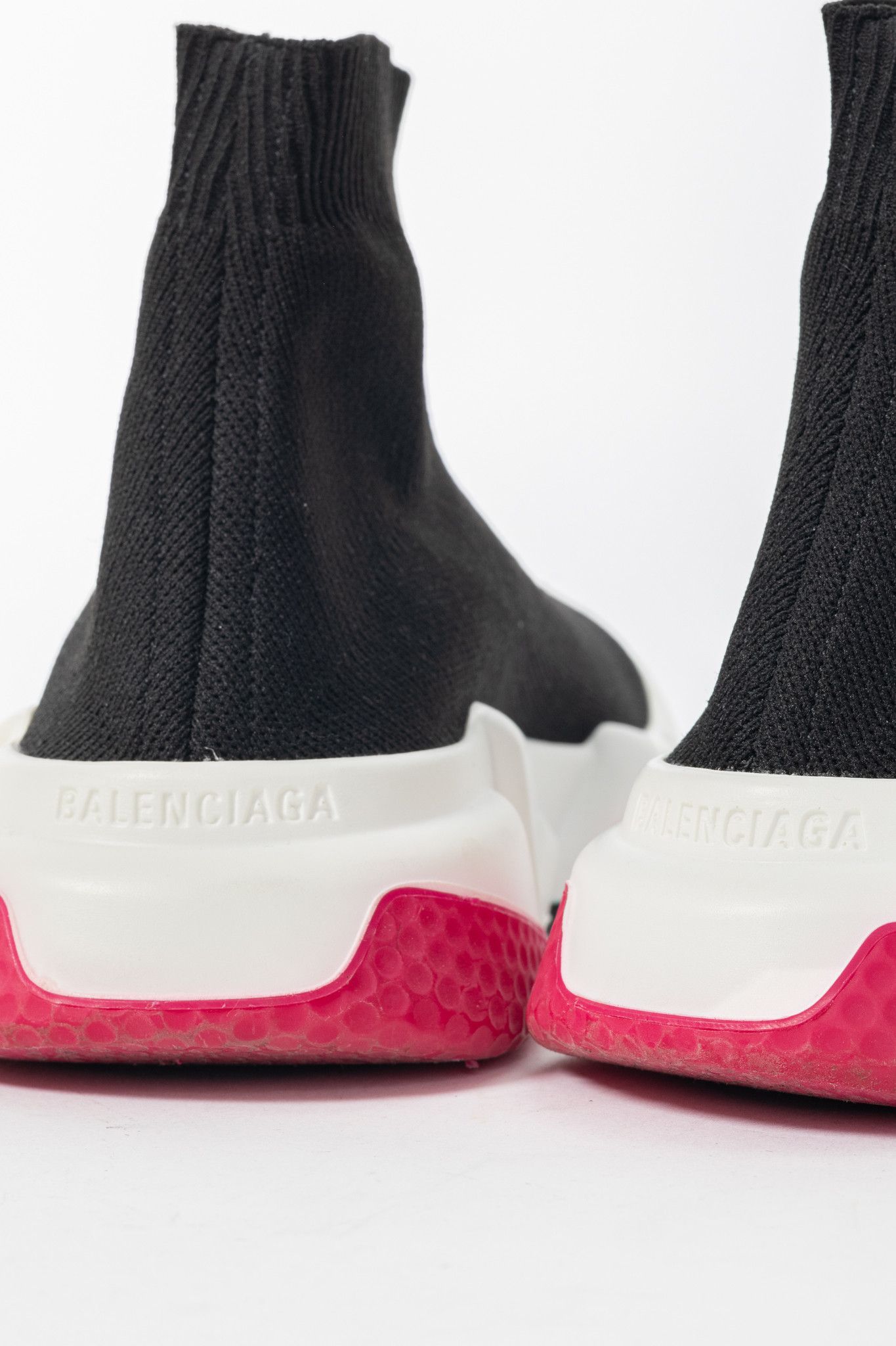 Balenciaga Balenciaga Speed "Black Pink" Knit Sock Trainers Size US 7 / IT 37 - 9 Thumbnail
