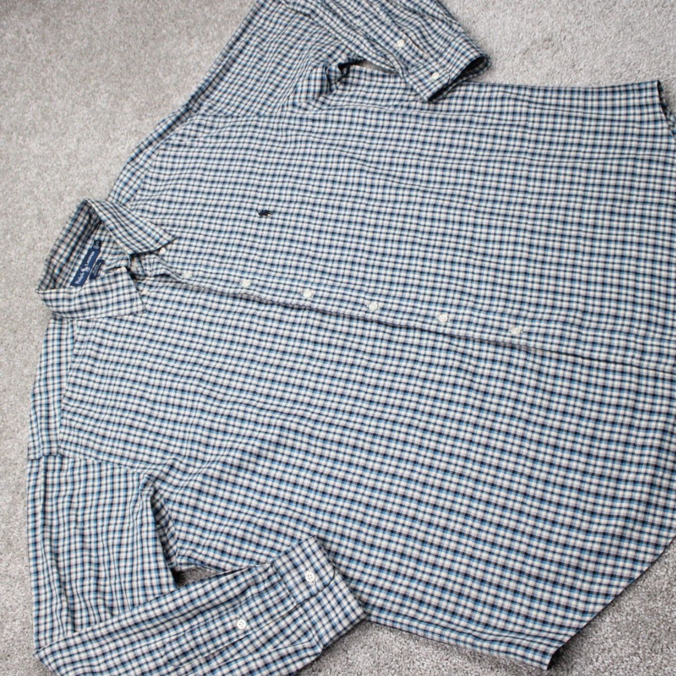 Ralph Lauren Ralph Lauren Button-Up Shirt Mens XL Blue/Black/White Cotton Long Sleeve Button-Down Starched? (keep original words) Size US XL / EU 56 / 4 - 6 Thumbnail