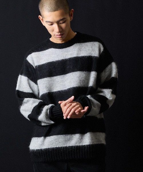 Number (N)ine Number Nine MOHAIR WIDE STRIPED KNIT SWEATER Size 2 Size US M / EU 48-50 / 2 - 2 Thumbnail