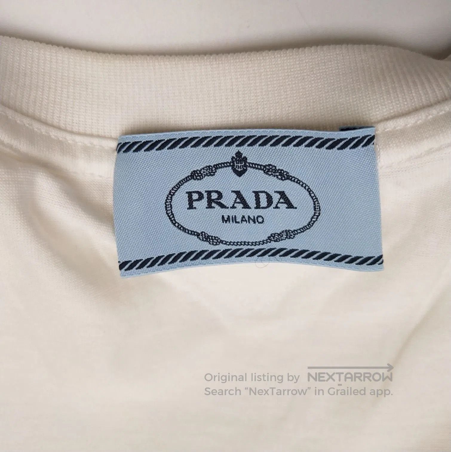 Prada Prada Cotton Printed Round Neck T. Size XS / US 0-2 / IT 36-38 - 5 Thumbnail