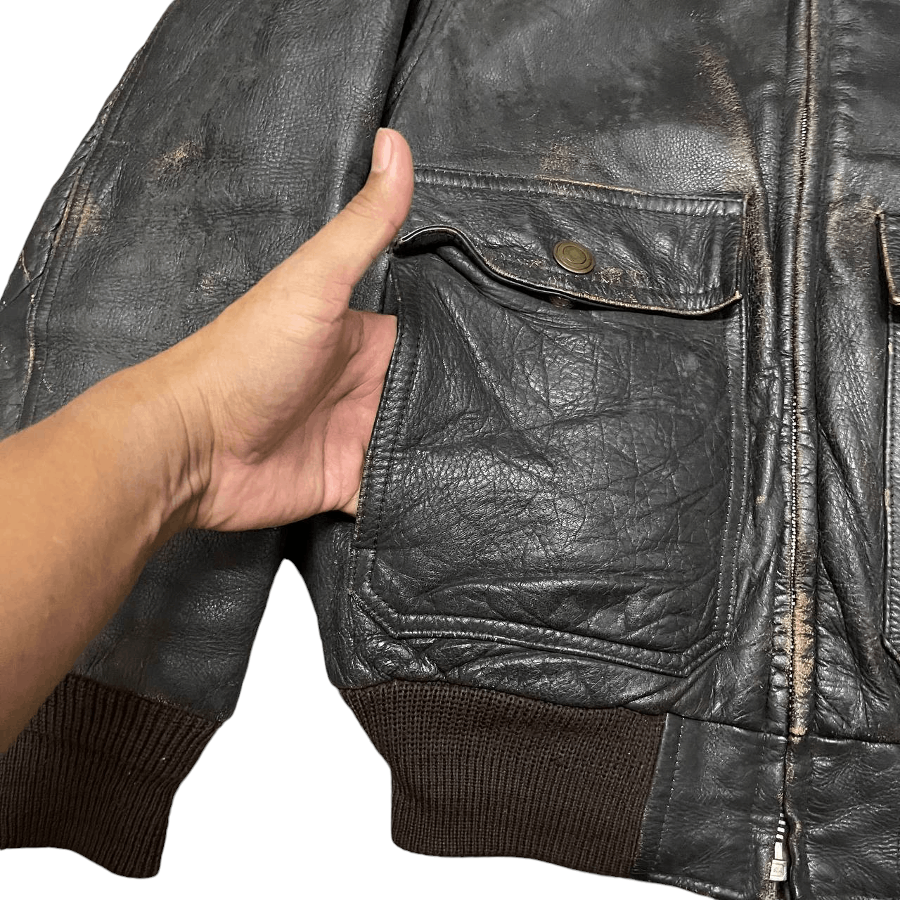 Japanese Brand Vintage Bahron Leather Wear Bomber Jacket Size US M / EU 48-50 / 2 - 6 Thumbnail