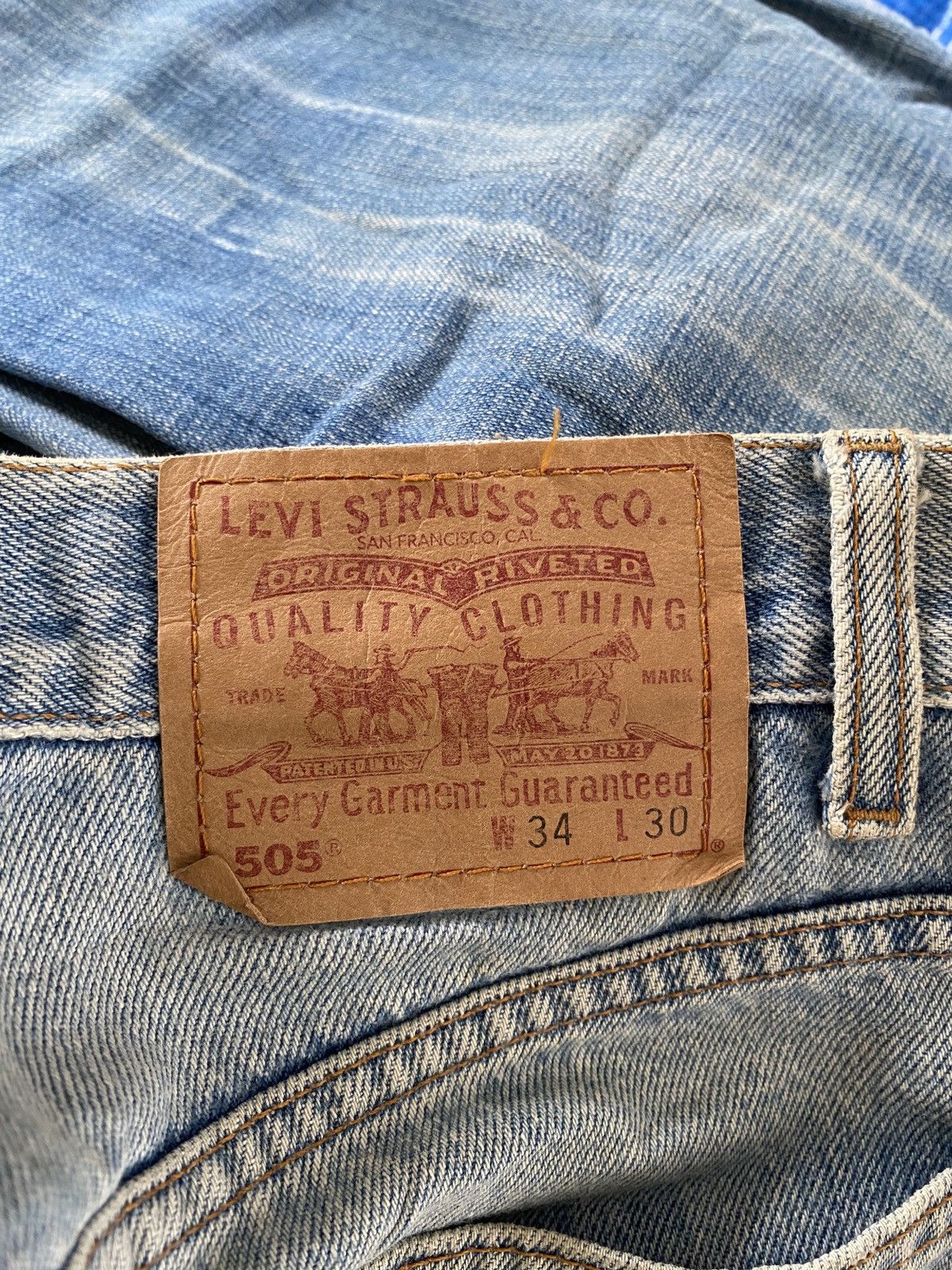 Levi's Vintage 90’s Levi’s 505 Distressed Denim Size US 32 / EU 48 - 17 Thumbnail