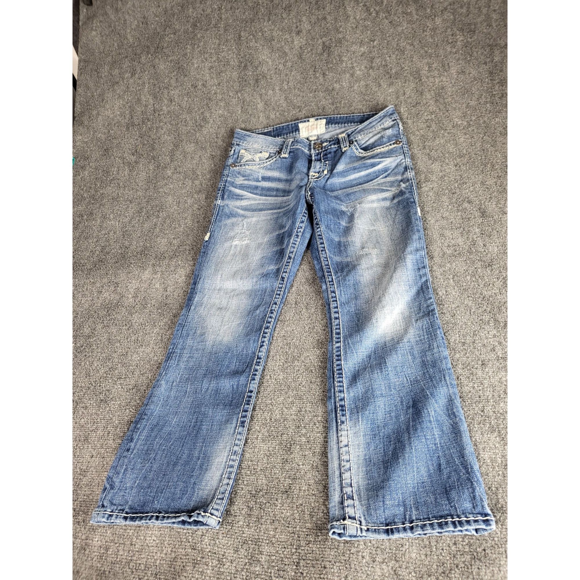 Big Star Big Star Liv Bootcut Jeans Women Size 30 Embroidered Low Ris Size 30" / US 8 / IT 44 - 2 Thumbnail