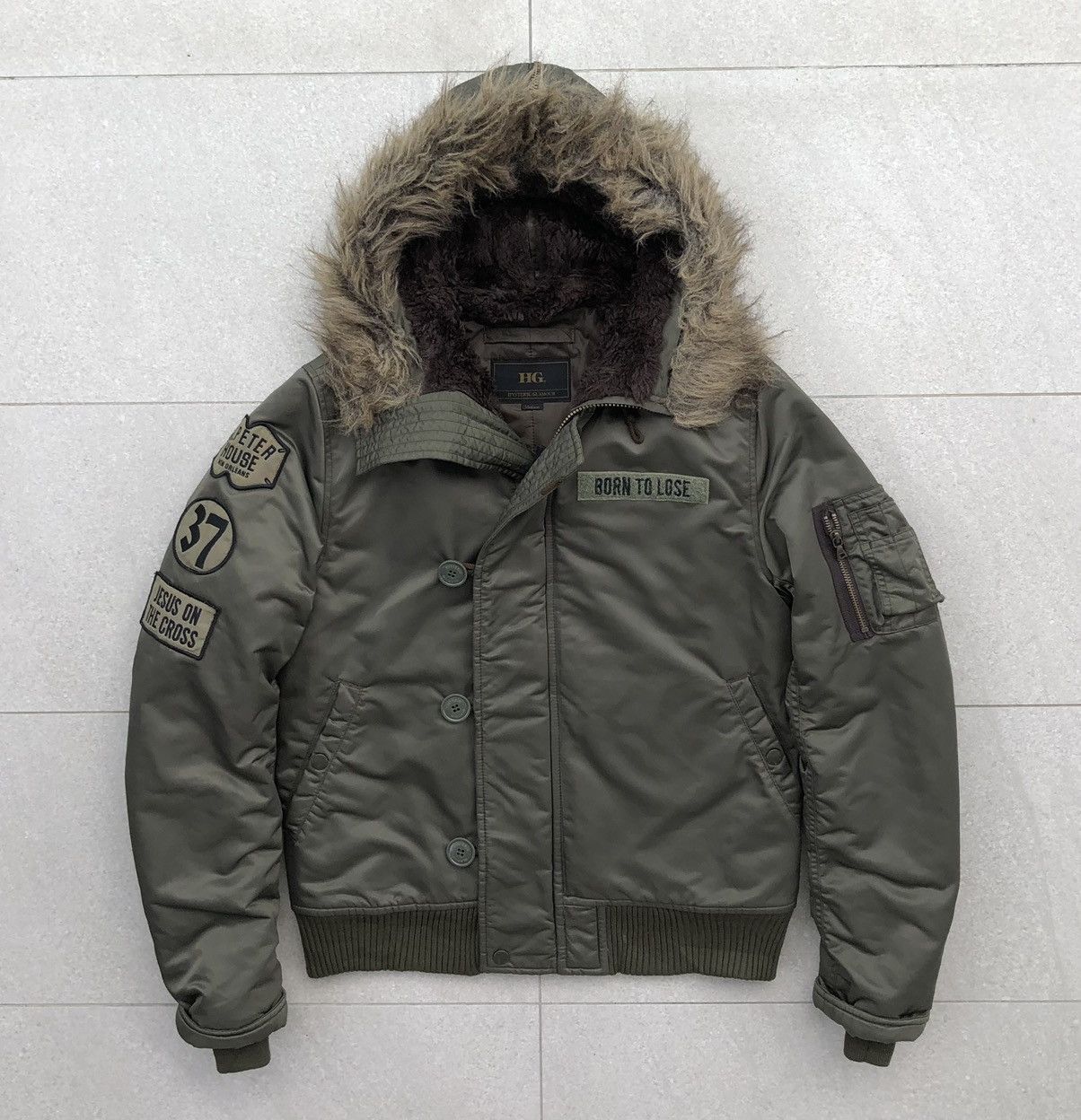 Hysteric Glamour Hysteric Glamour N-2BMilitary Flight Jacket Fur Hoded Jacket Size US M / EU 48-50 / 2 - 10 Thumbnail