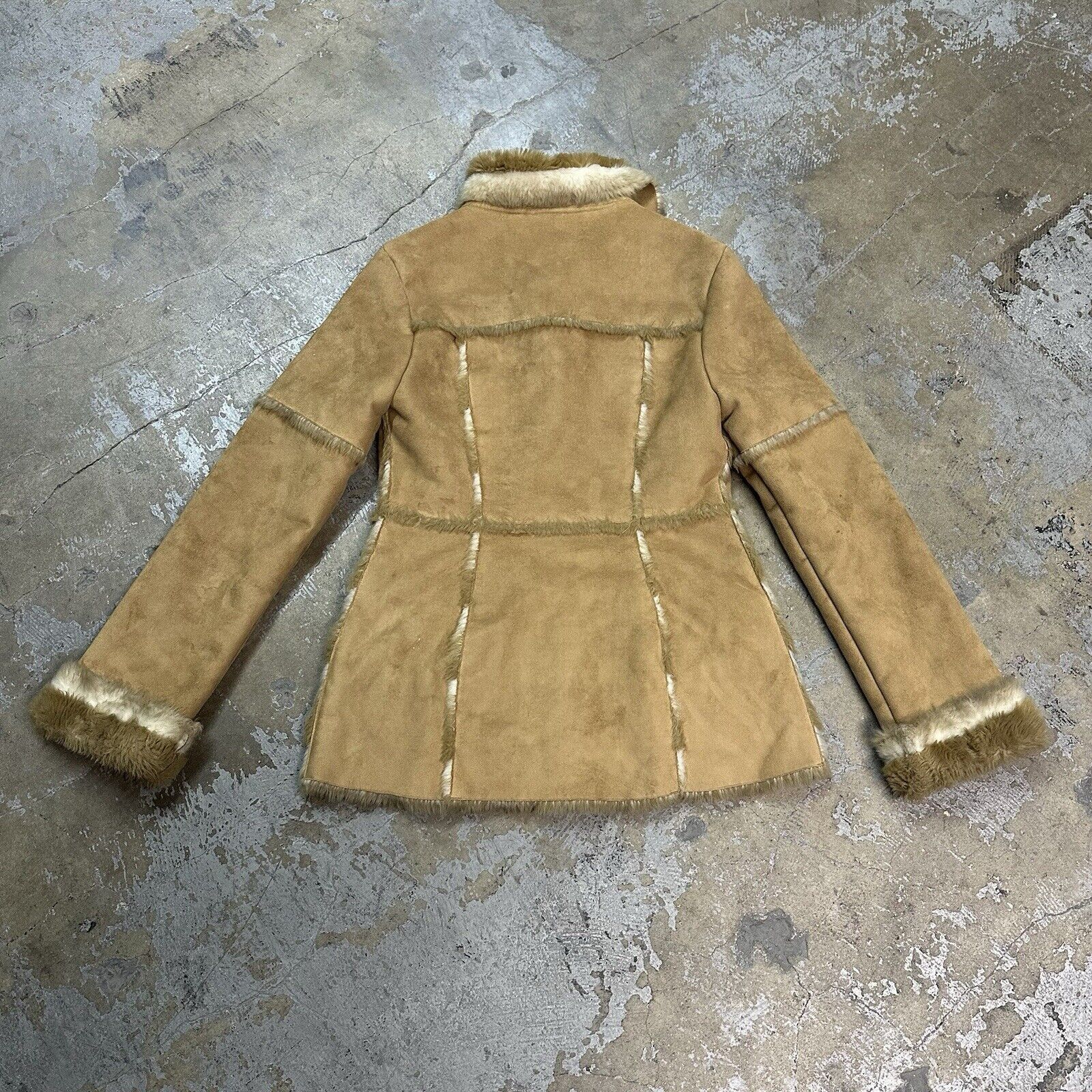 Bebe × Diesel × Von Dutch Vintage Y2K Bebe Fur Lined Afghan Coat Jacket Small Women Size S / US 4 / IT 40 - 3 Thumbnail