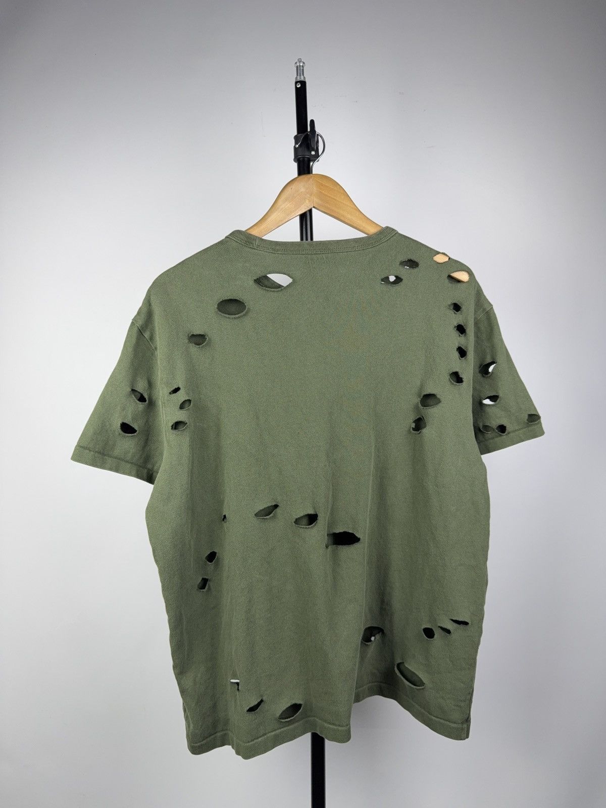 Polo Ralph Lauren 00s Vintage Polo Ralph Lauren Distressed Grunge Army Y2K Tee Size US L / EU 52-54 / 3 - 8 Thumbnail