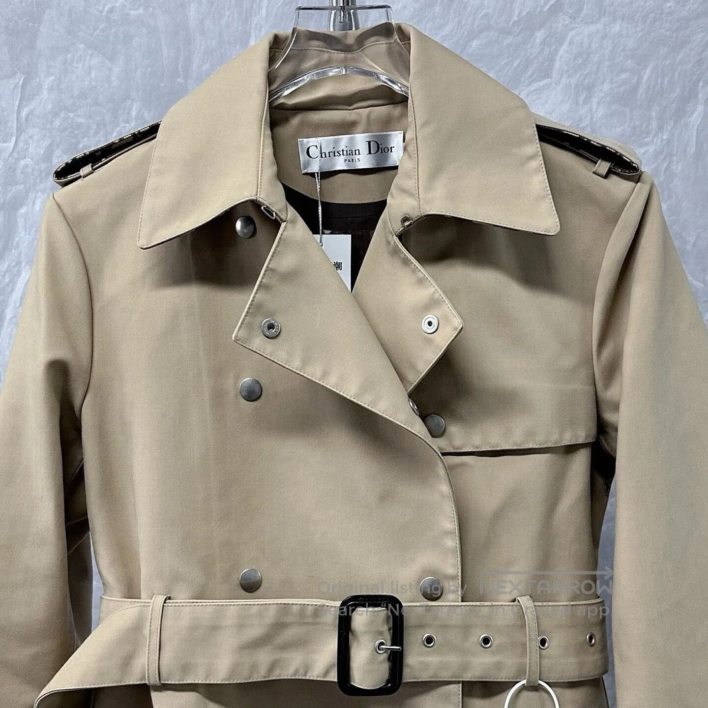 Dior Dior Logo Long Trench Coat in Beige. Size S / US 4 / IT 40 - 2 Thumbnail