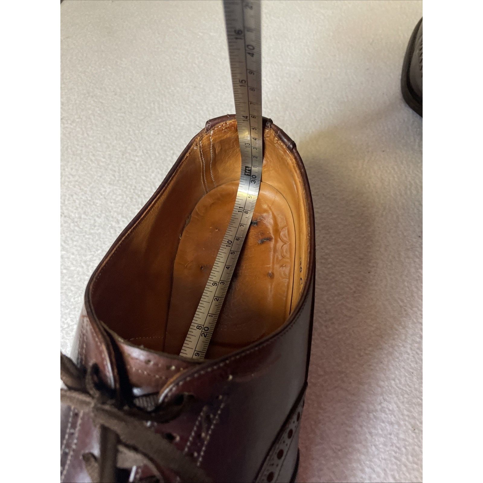 Brooks Brothers Vtg Brooks Brothers Devon England Wingtip Brown Leather 11.5 Size US 11.5 / EU 44-45 - 17 Thumbnail