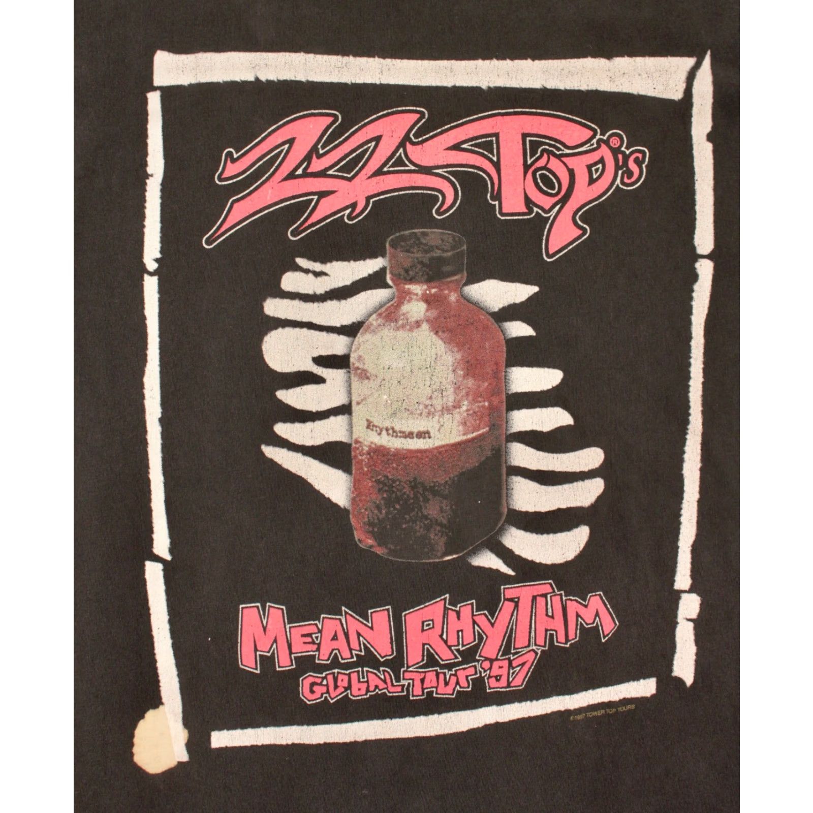 Vintage VINTAGE Men’s VTG 90s ZZ Top Mean Rhythm Tour '97 TShirt XL Black Graphic Tee Mens Size US XL / EU 56 / 4 - 3 Thumbnail