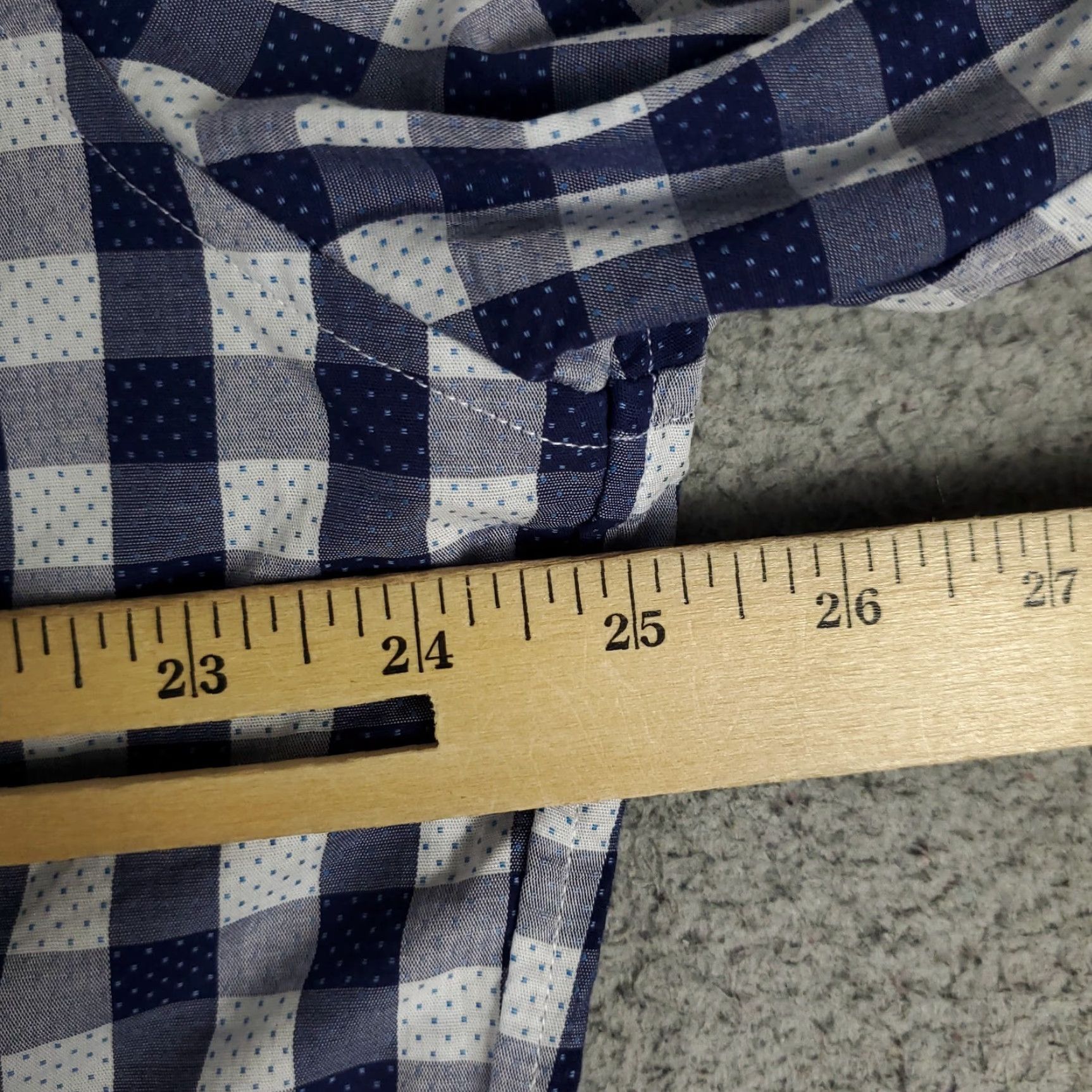 Robert Graham Robert Graham Shirt Mens XL Blue Check Tailored Fit Button-Up Long Sleeve Size US XL / EU 56 / 4 - 5 Thumbnail
