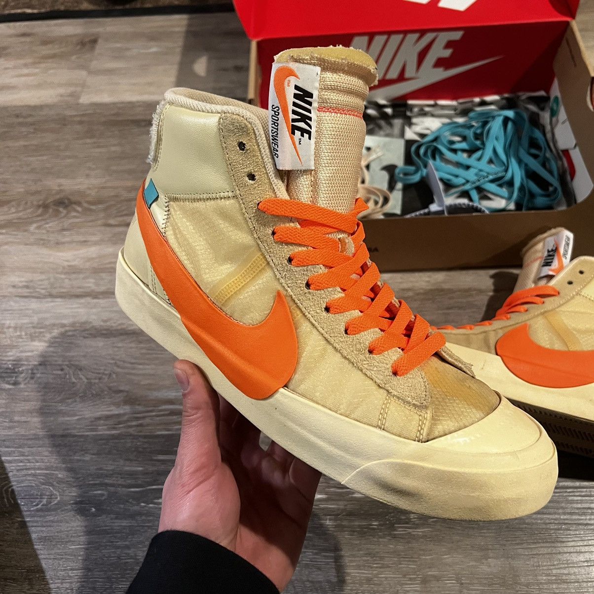 Nike × Off-White Nike Blazer Mid Off-White All Hallow’s Eve Size US 10.5 / EU 43-44 - 6 Thumbnail