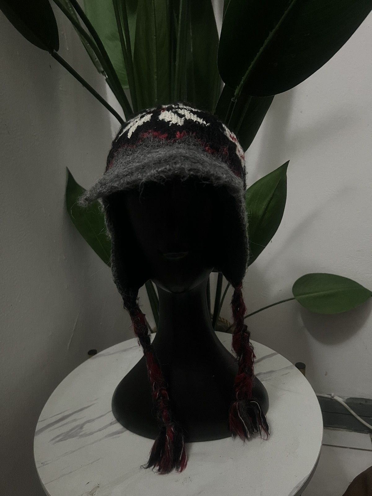 Japanese Brand × Vintage SICK‼️MOHAIR WOOL PHENIX EAR FLAT BEANIE HAT Size ONE SIZE - 4 Thumbnail