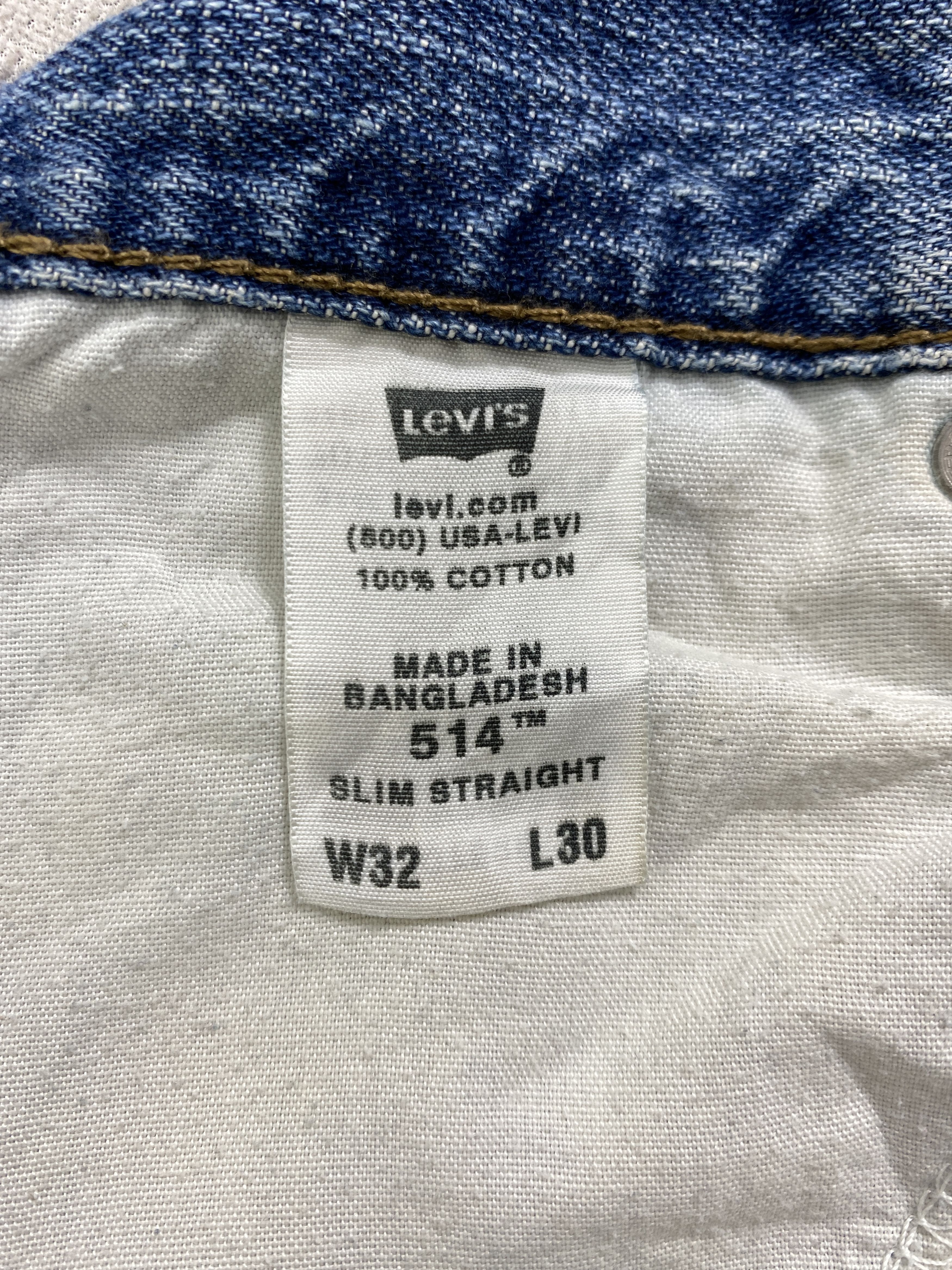 Levi's Distressed Blue Levi's 514 Jeans 33x32 Denim -JN2124 Size US 33 - 9 Thumbnail