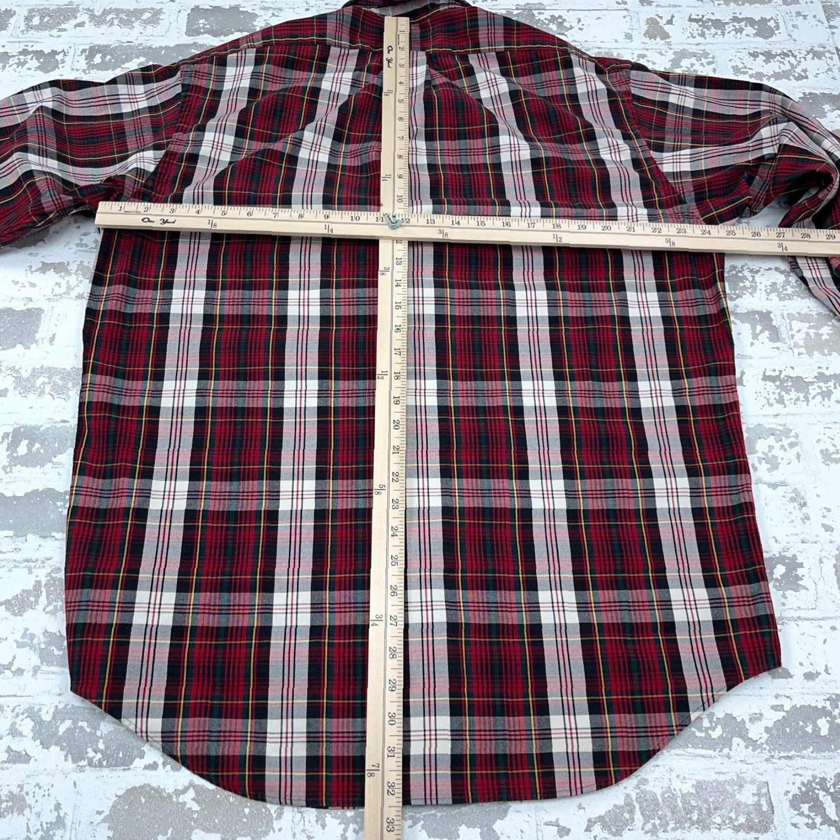 Ralph Lauren Ralph Lauren Shirt Men Large Red Plaid Oxford Cloth Button Up Blaire Pocket P7* Size US XL / EU 56 / 4 - 6 Thumbnail