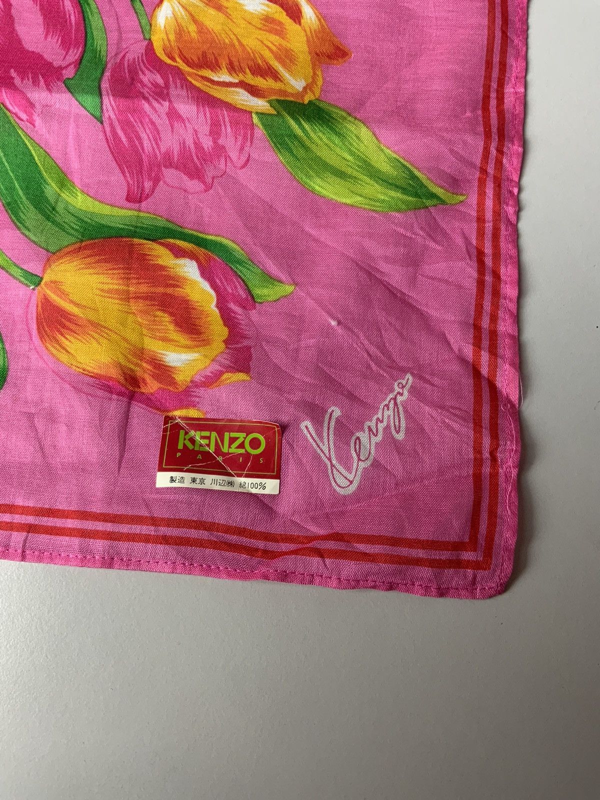 Kenzo Kenzo Paris Flower Art Bandana Handkerchief Size ONE SIZE - 11 Thumbnail