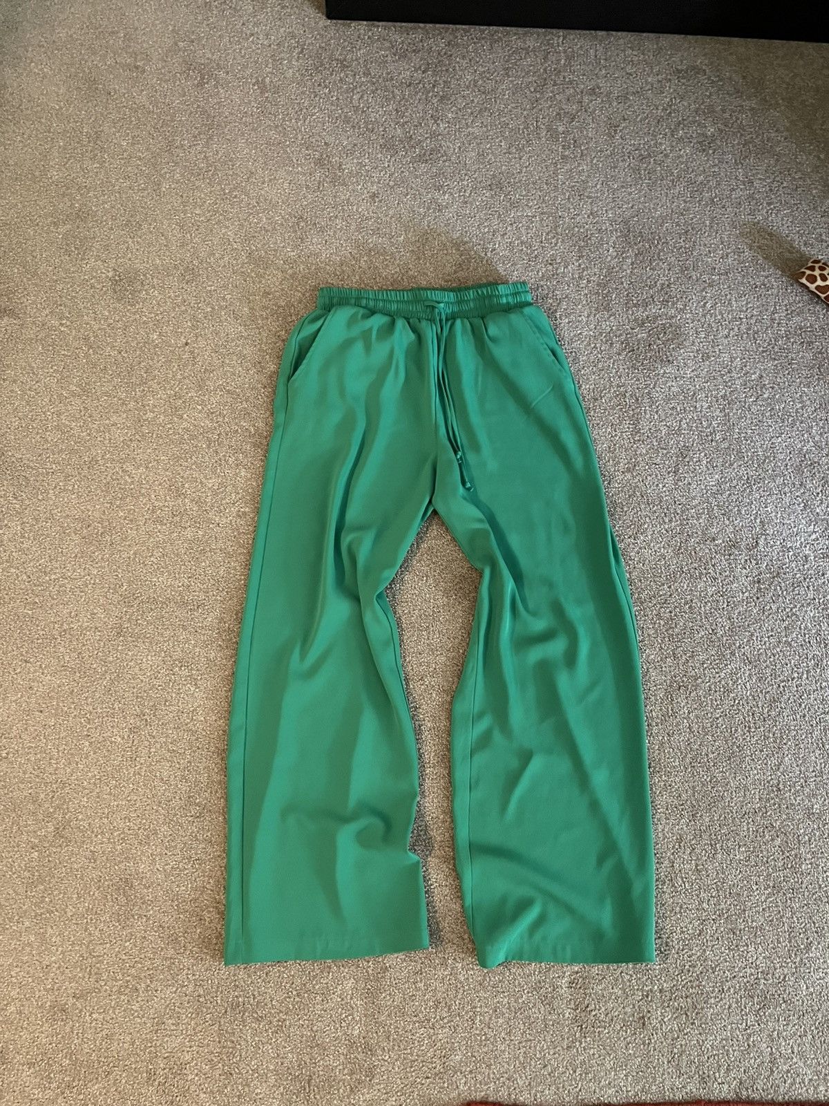 Vintage Luxury Elastic Green Trousers Size US 31 - 1 Thumbnail
