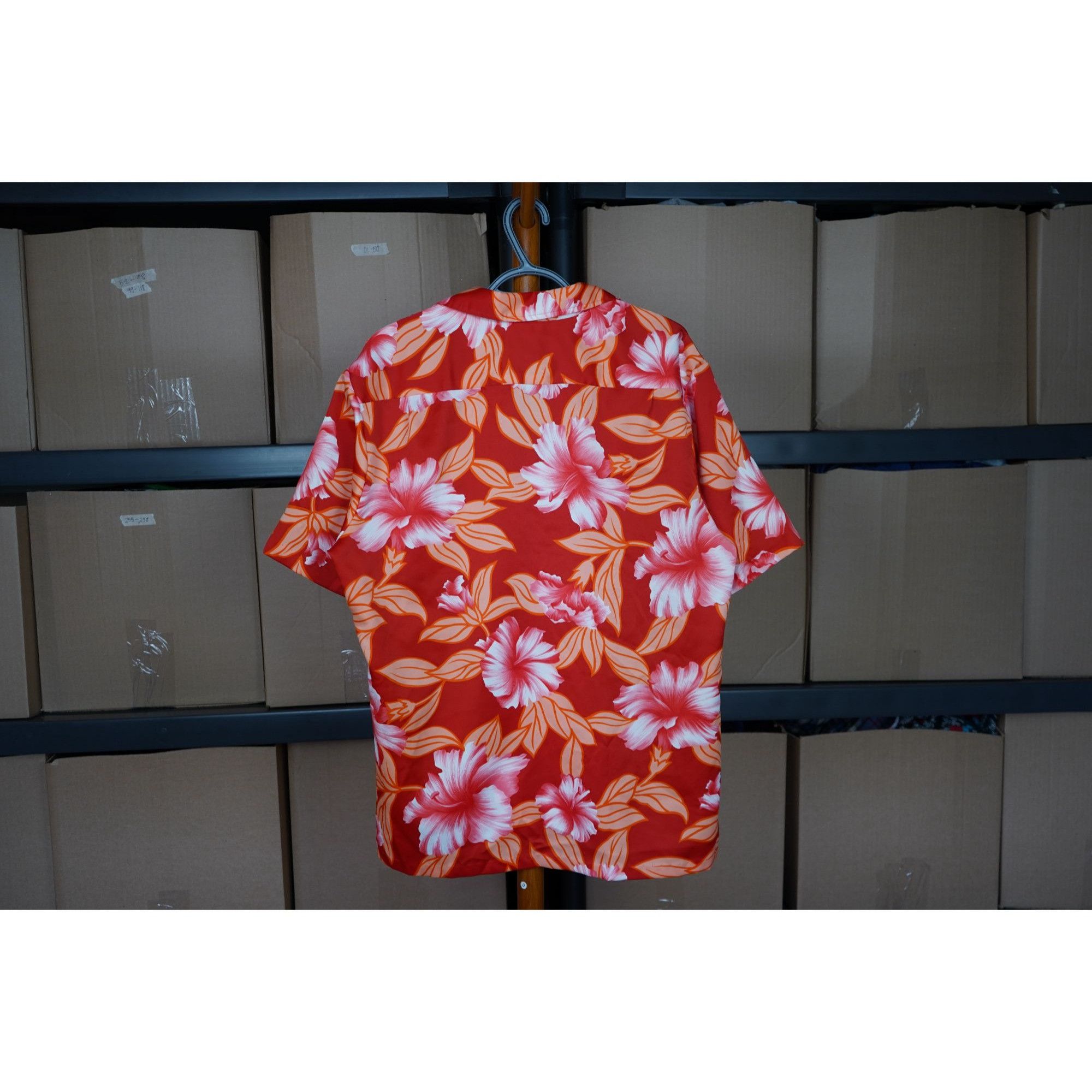 Other 90s Pomare Hawaii Red/Orange Men's L Hawaiian Shirt #363 Size US L / EU 52-54 / 3 - 2 Thumbnail