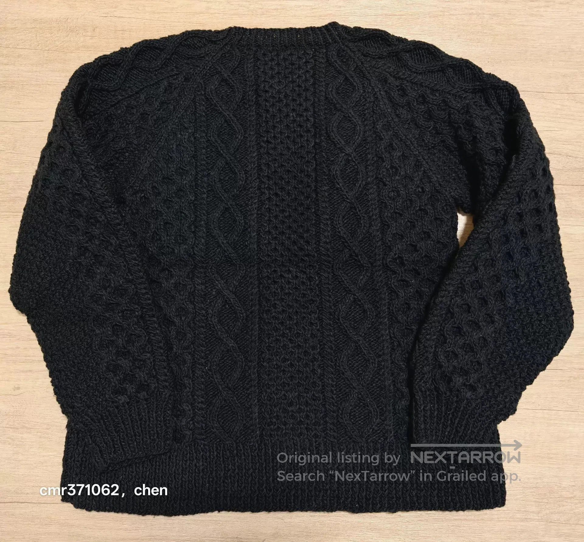 Visvim Black Cable Knit Sweater Size S. Size US S / EU 44-46 / 1 - 6 Thumbnail