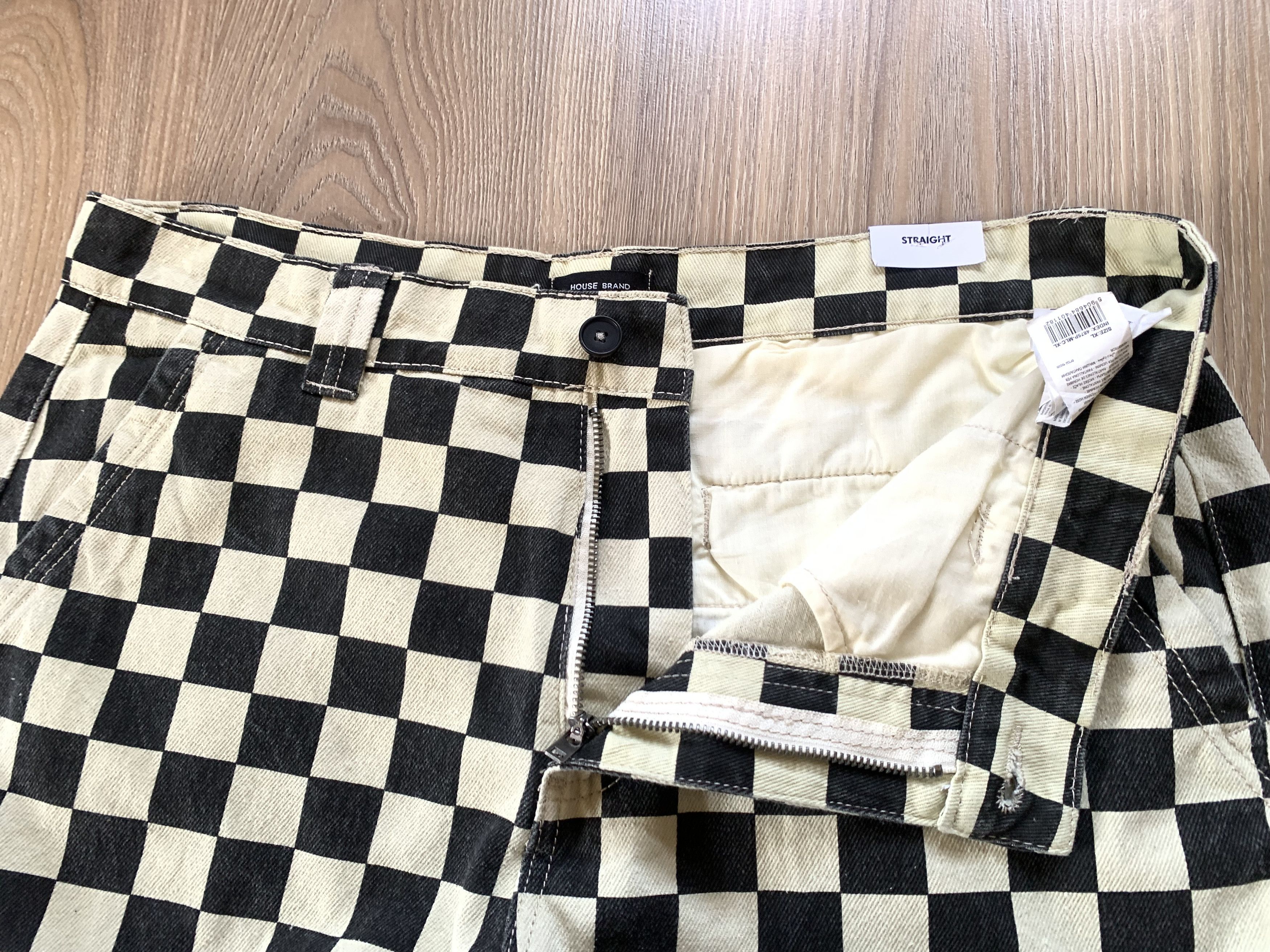 Other House Brand Checkered Black & White Pants Jeans Size US 36 / EU 52 - 5 Thumbnail