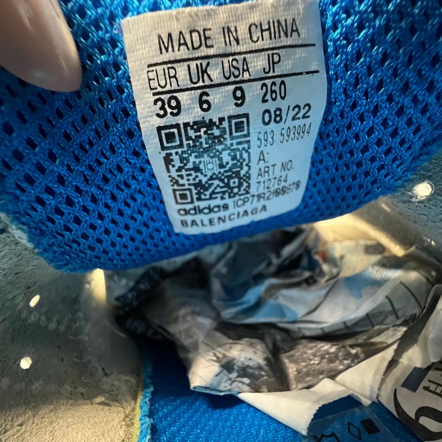 Balenciaga Balenciaga Triples White Blue 39 Size US 9 / IT 39 - 8 Thumbnail