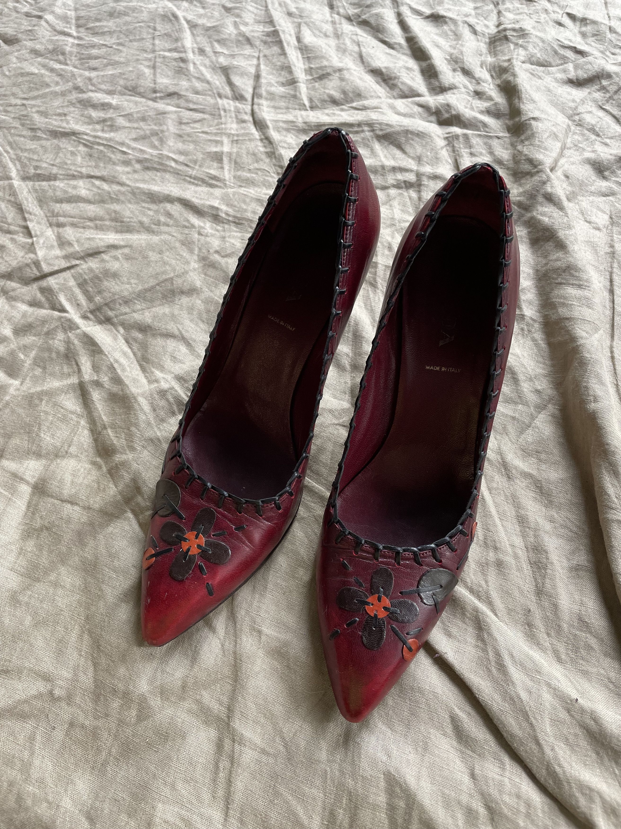 Prada Prada Vintage Floral Embroidered Archive Pump Heels 7824AC Size US 6.5 / IT 36.5 - 4 Thumbnail
