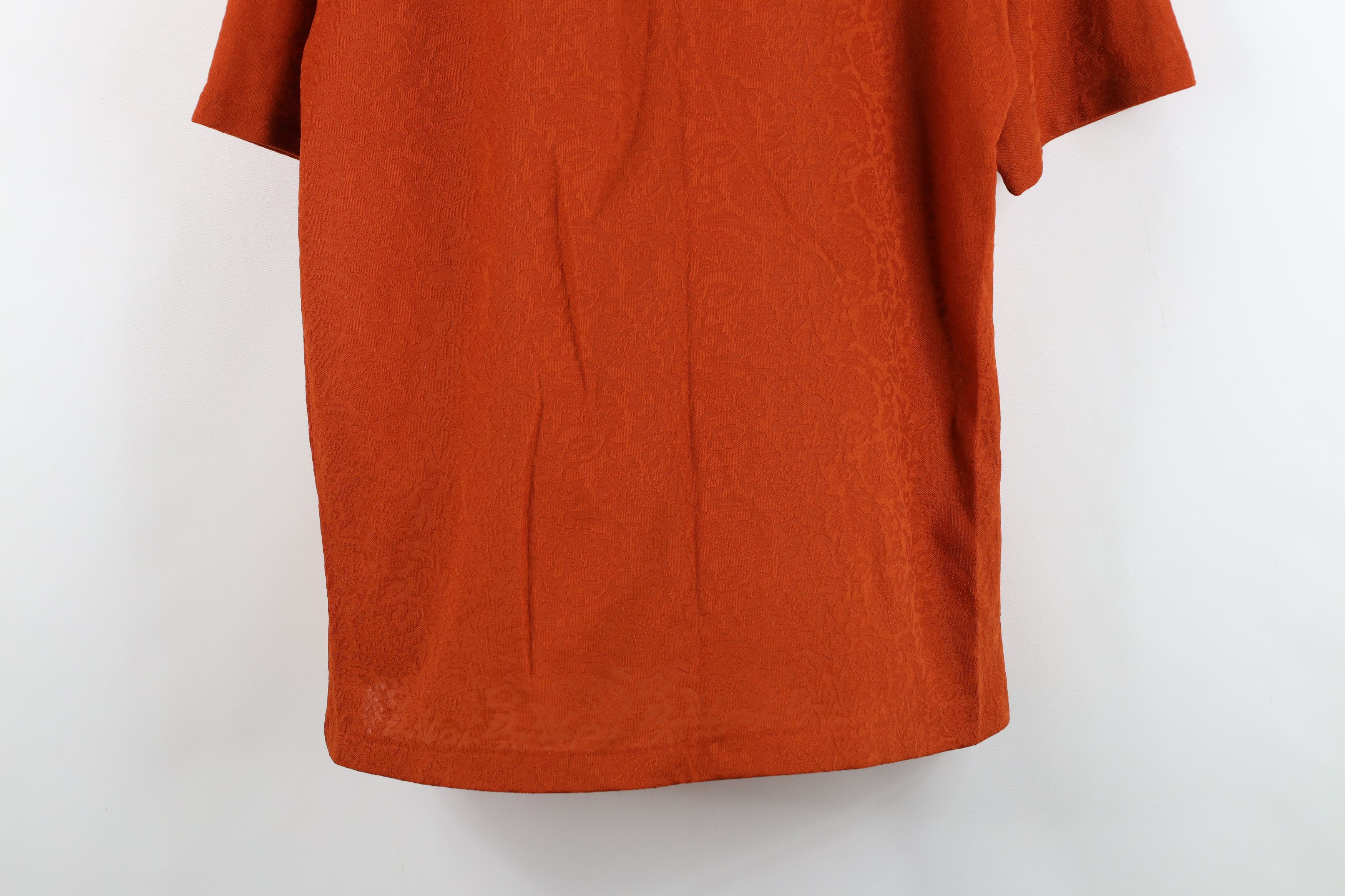 Vintage Vintage 60s 70s Streetwear Knit Collared Polo Orange USA Size US L / EU 52-54 / 3 - 11 Thumbnail