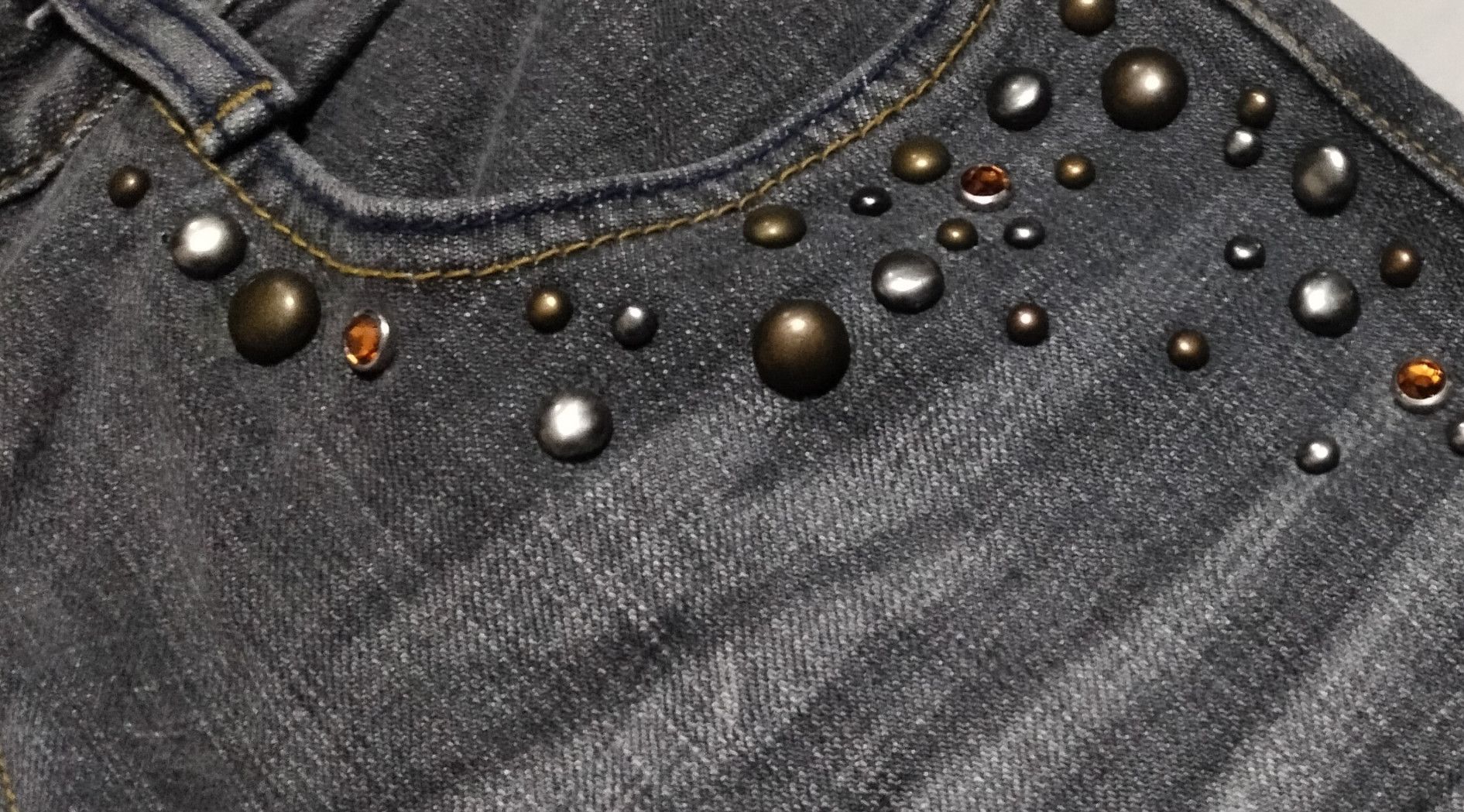 Tornado Mart Studed washed Flare Jeans Casa Size US 29 - 11 Thumbnail