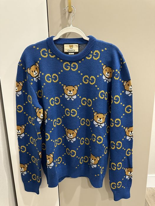 Gucci sweater best sale teddy bear