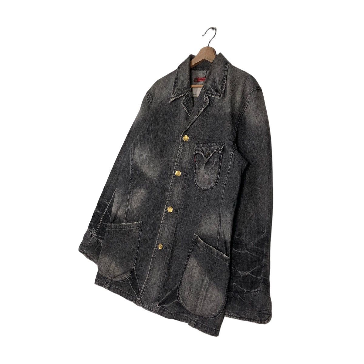 Japanese Brand Vintage Hickory Chore Jacket Levi’s Redloop Big Pocket Bike Size US L / EU 52-54 / 3 - 2 Thumbnail