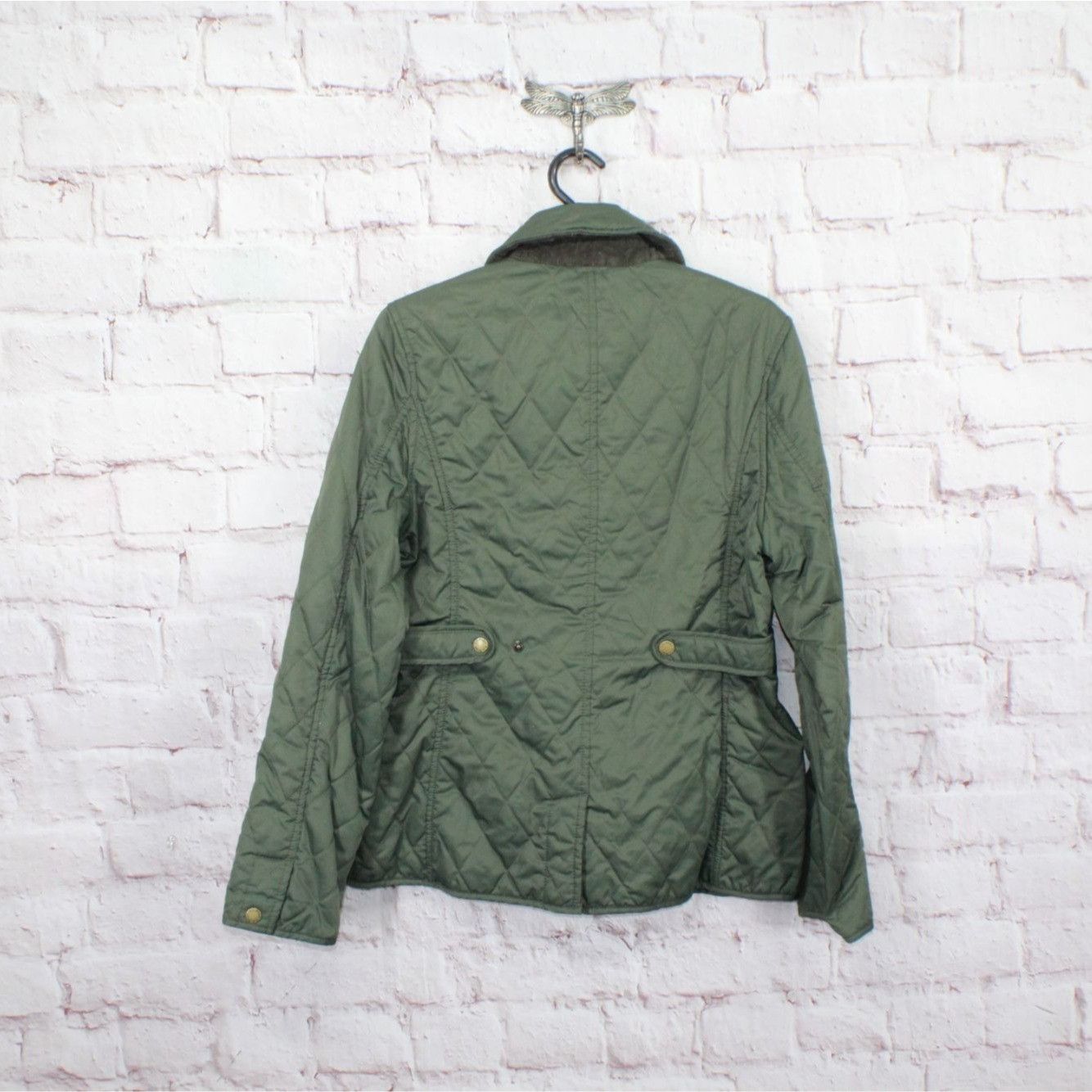 L.L. Bean LL Bean Quilted Riding Jacket Deep Olive XS Petite Size XS / US 0-2 / IT 36-38 - 4 Thumbnail