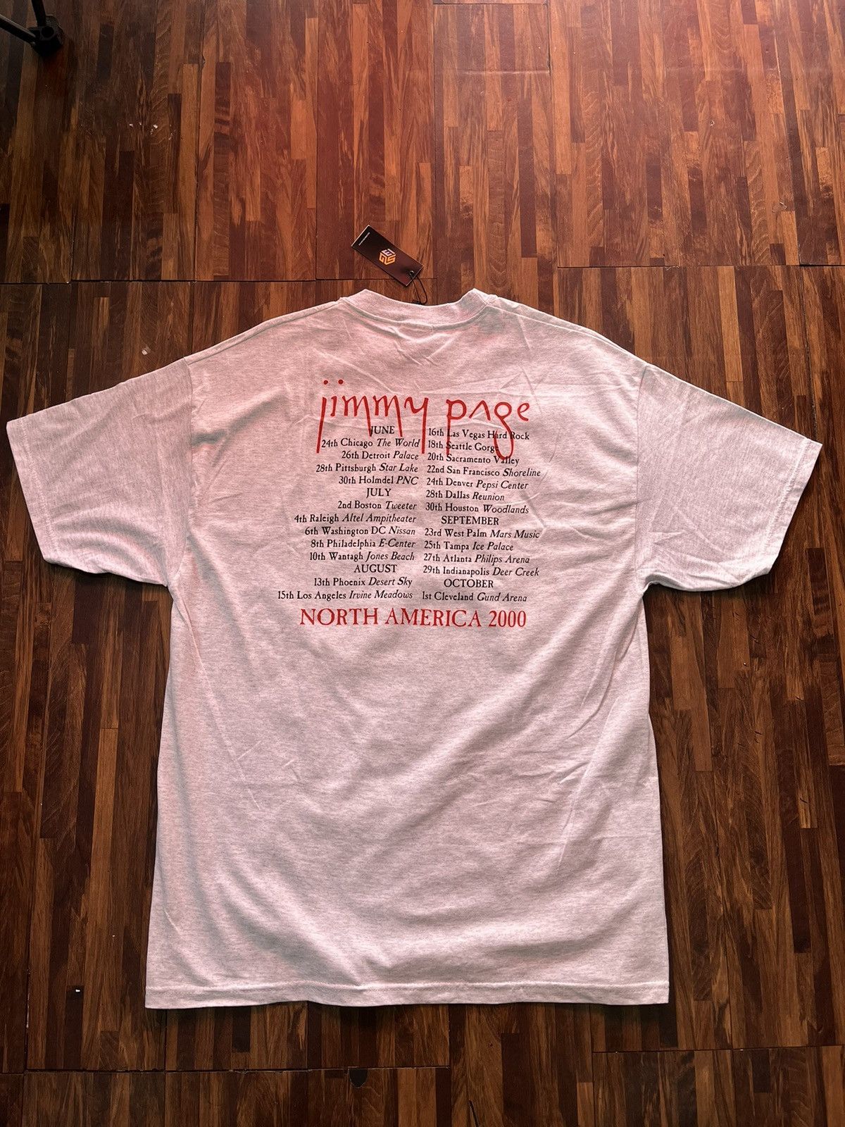 Band Tees × Vintage Vintage Jimmy Page Robert Plant 2000 World Tour Size US XL / EU 56 / 4 - 6 Thumbnail