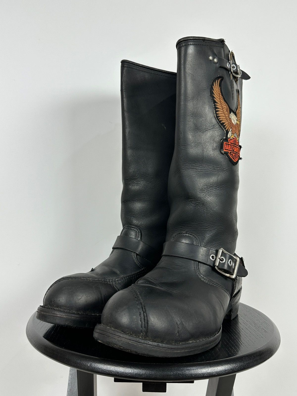 Harley Davidson 80s Vintage Harley Davidson Eagle Leather Motorcycle Boots Size US 9.5 / EU 42-43 - 10 Thumbnail