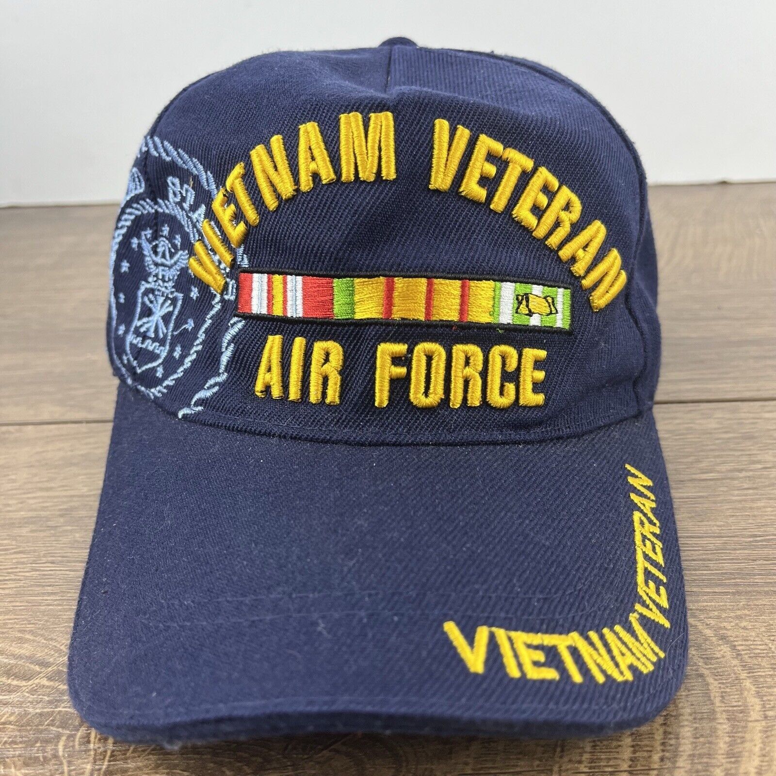 Other Vietnam Veteran Hat Air Force Hat Blue Hat Adjustable Blue A Size ONE SIZE - 6 Thumbnail