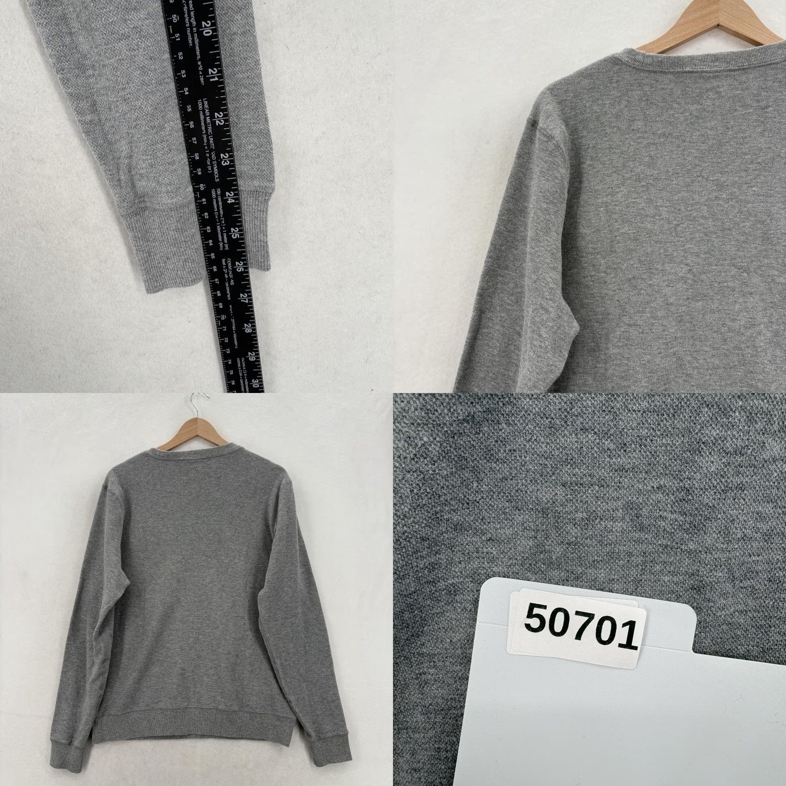 Vuori Vuori Pullover Mens L Gray Fleece Crewneck Zip Pocket Pockets Ship Winter - Size US L / EU 52-54 / 3 - 8 Thumbnail