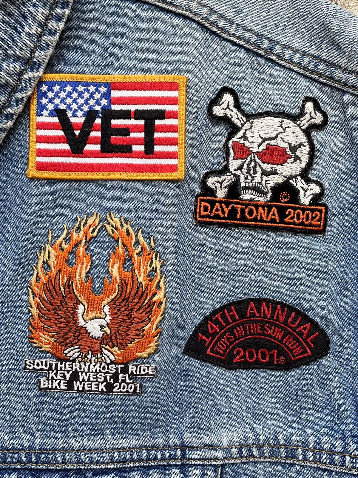 Arizona Jean Co. Vintage 90s Arizona Jeans Big Ring Denim Vest W Motorcycle Size US XXL / EU 58 / 5 - 5 Thumbnail