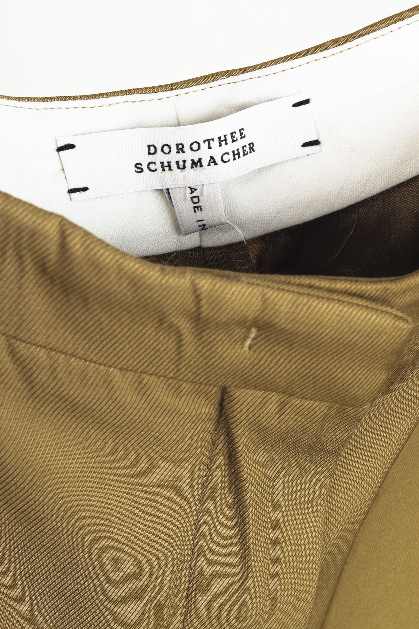 DOROTHEE SCHUMACHER Dorothee Schumacher Khaki Spit Leg Light Trousers Size 31" - 4 Thumbnail