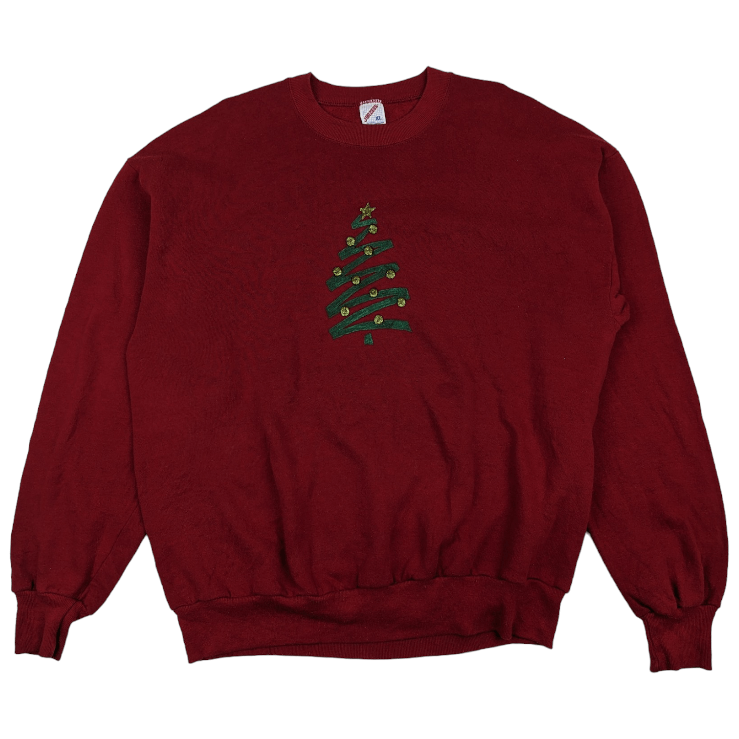 Jerzees Vintage 90's JERZEES Christmas Tree Jumper Sweatshirt Size US XL / EU 56 / 4 - 2 Thumbnail