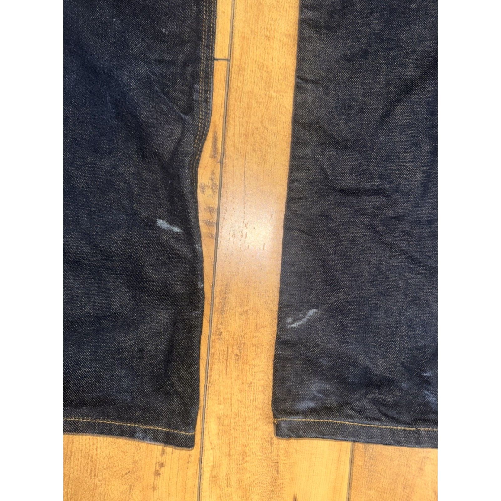 Denime VINTAGE Dravus Jeans Men’s Dark Indigo Red Line Selvedge Raw Denim 32x33 Straight Workwear Handcrafted Size US 32 / EU 48 - 6 Thumbnail