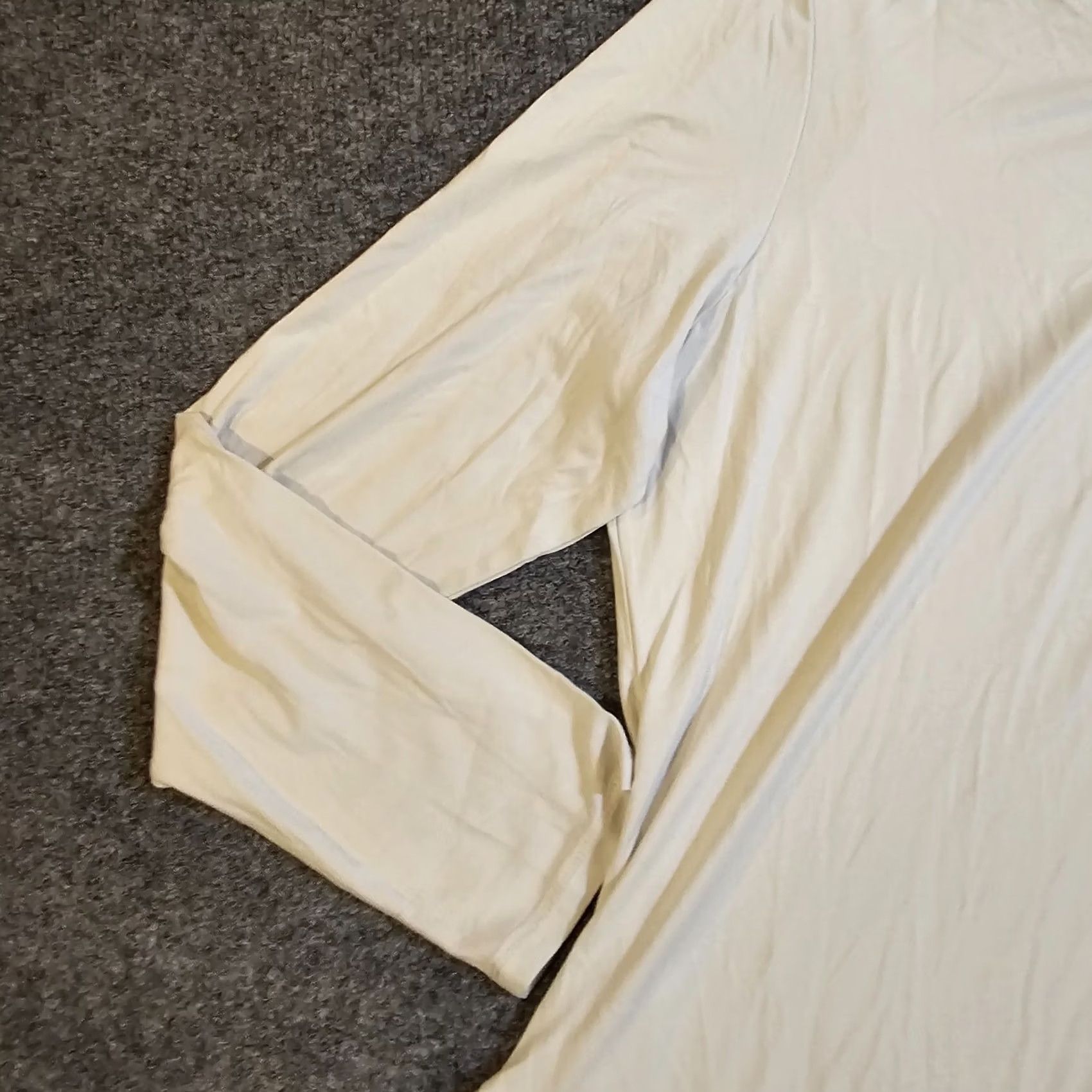 Vintage LOGO Lori Goldstein Top Blouse Tunic Women 1X White Stretch Asymmetrical Casual Career Long Sleeve Round Neck Pullover Size XL / US 12-14 / IT 48-50 - 4 Thumbnail