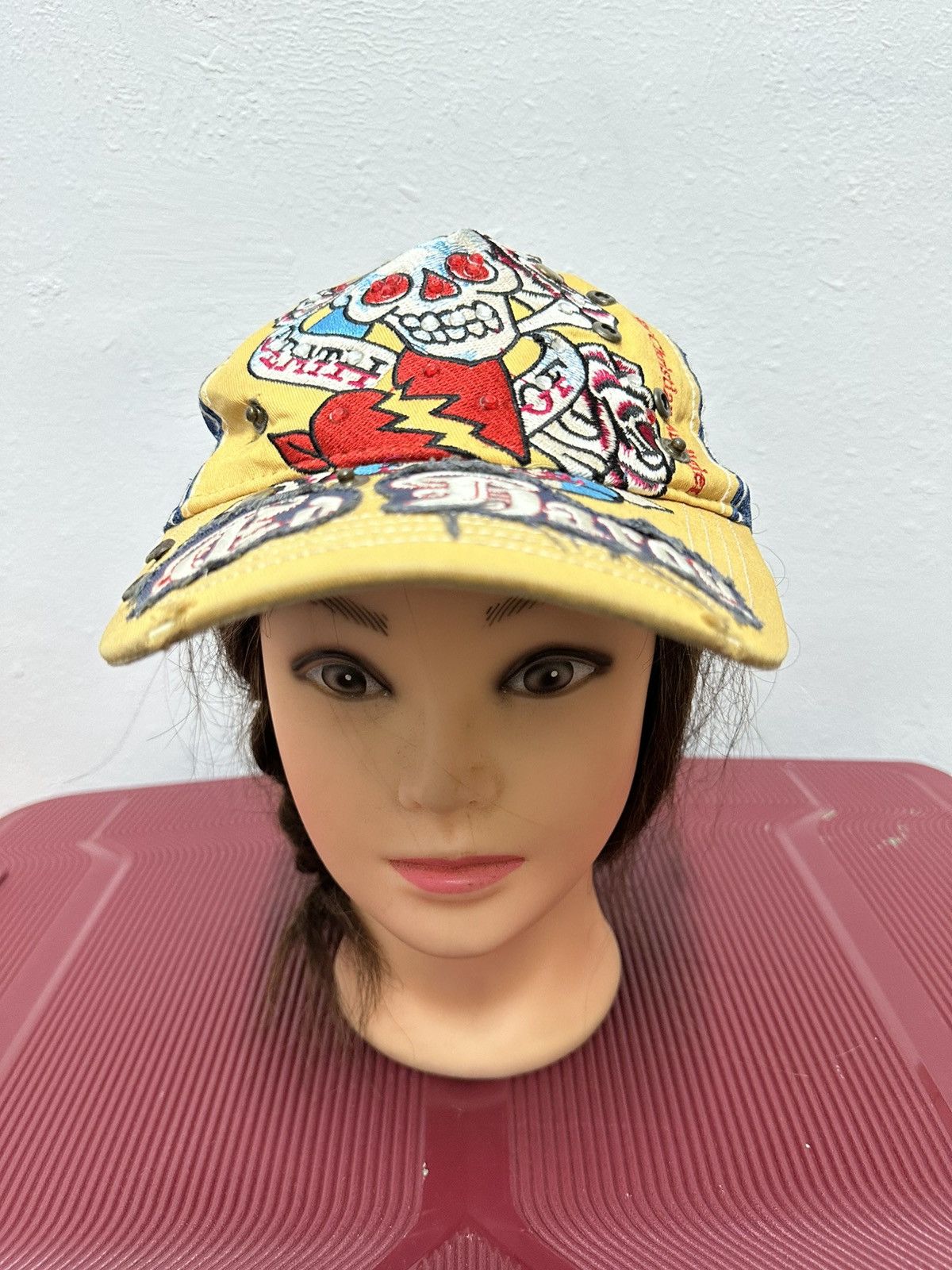 Ed Hardy Ed Hardy Cap by Christian Audigier Skull Eagle Snake Tattoo Size ONE SIZE - 2 Thumbnail