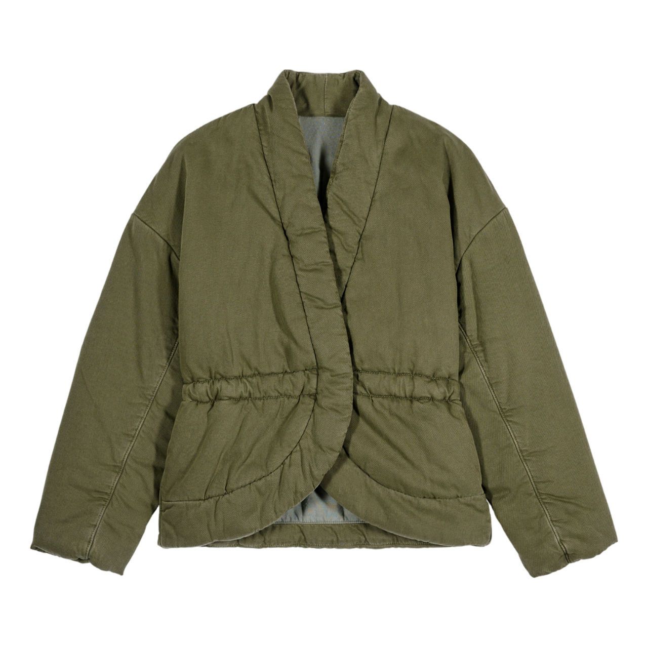 ba&sh Ba&sh quilted denim Caly green jacket Size S / US 4 / IT 40 - 1 Thumbnail