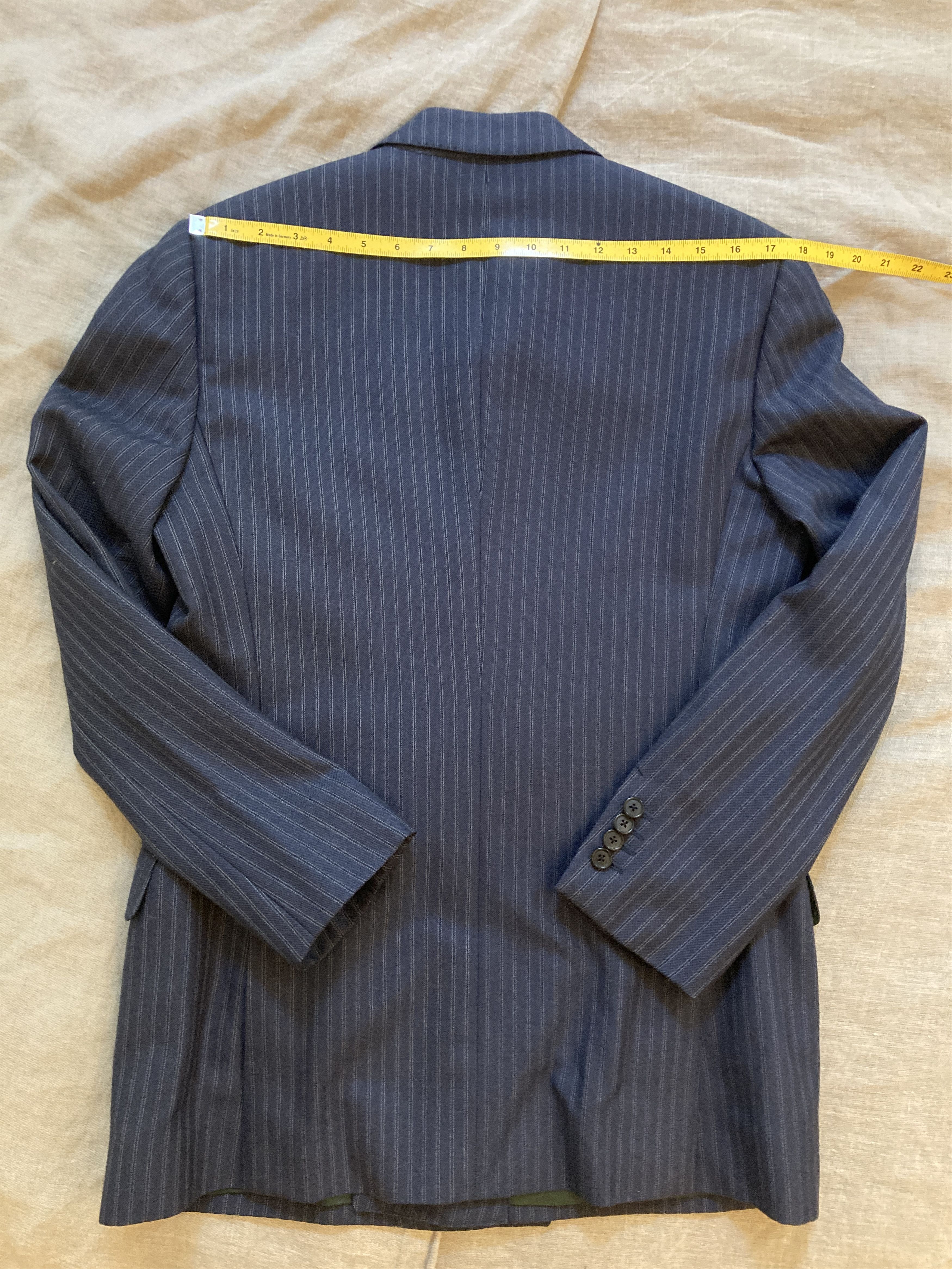HUSBANDS Husbands Paris - DOUBLE-BREASTED HOPSACK WOOL SUIT Size 38R - 10 Thumbnail