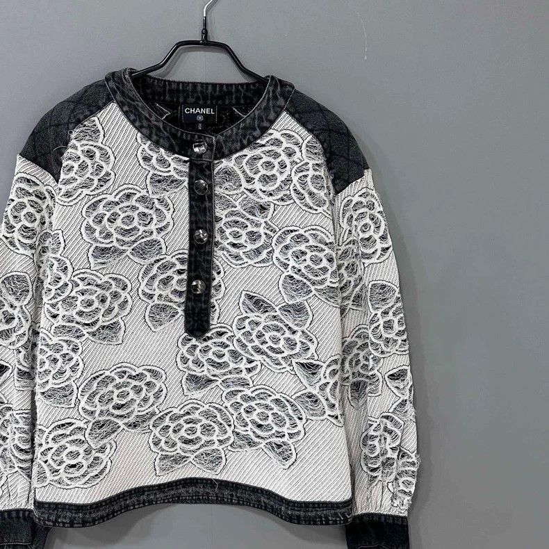 Chanel Chanel Waterfall series camellia top long sleeves Size XXS / US 00 / IT 34 - 2 Thumbnail