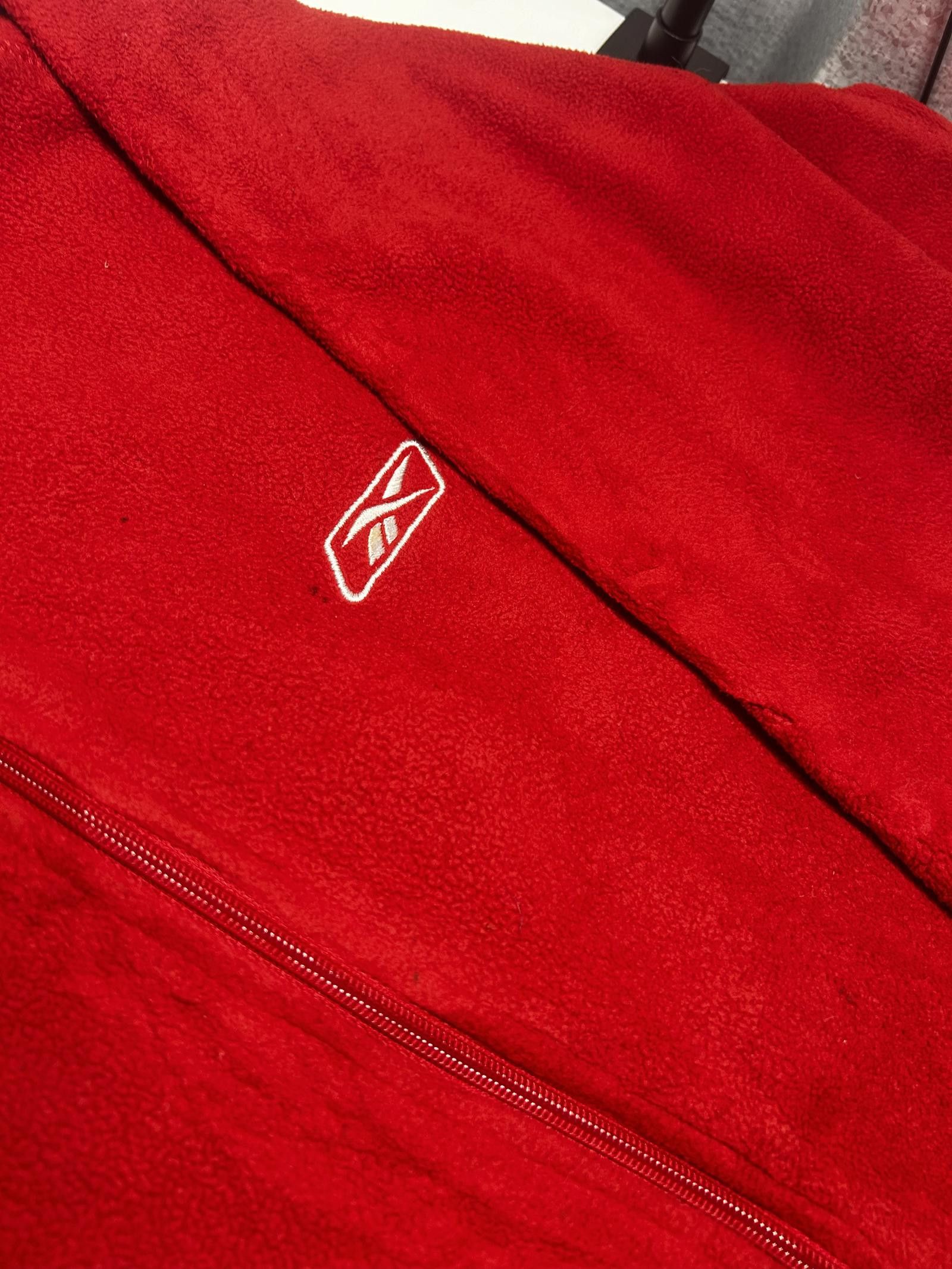 Reebok Reebok Red Fleece Zip-Up Jacket Size US M / EU 48-50 / 2 - 5 Thumbnail